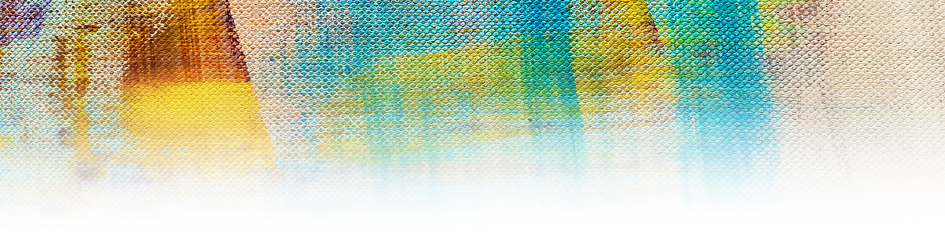 Leinwand-türkis-gelb