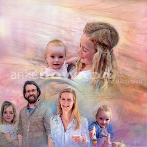 "Familienbild" 50x50cm, Leinwand