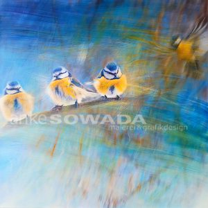 "Immer lustig" 70x70cm, Leinwand