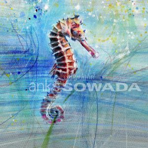 Seepferdchen-gemalt