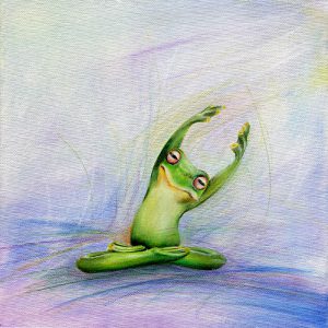 Yoga-frosch-Arme-hoch